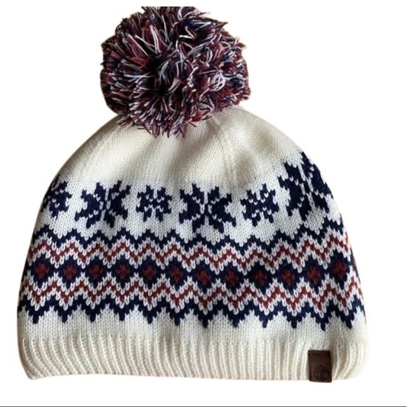 Timberland Fair Isle Beanie Hat with Pom